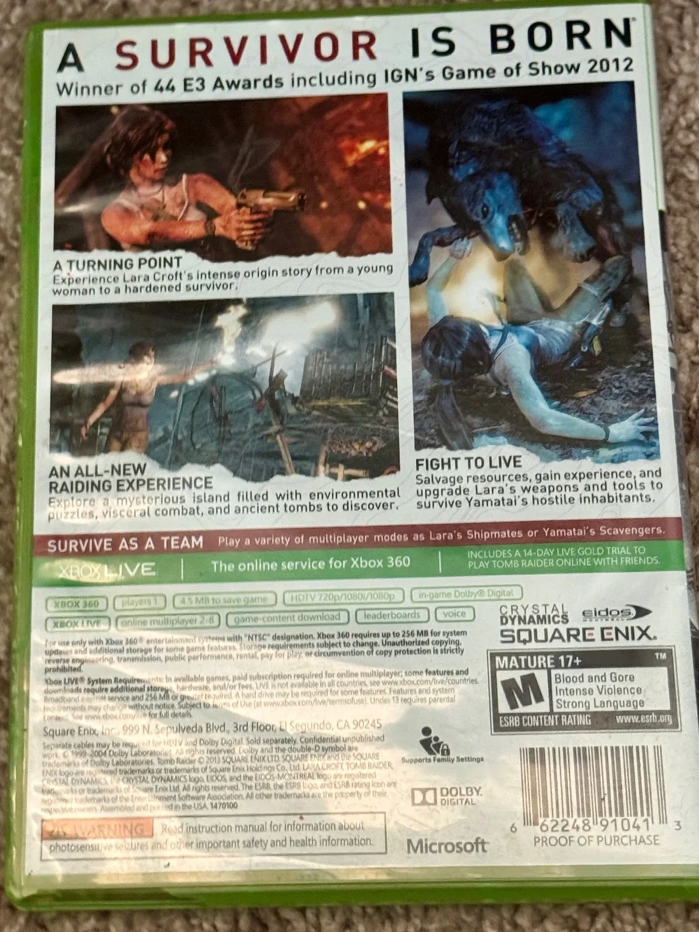 Tomb Raider Microsoft Xbox 360